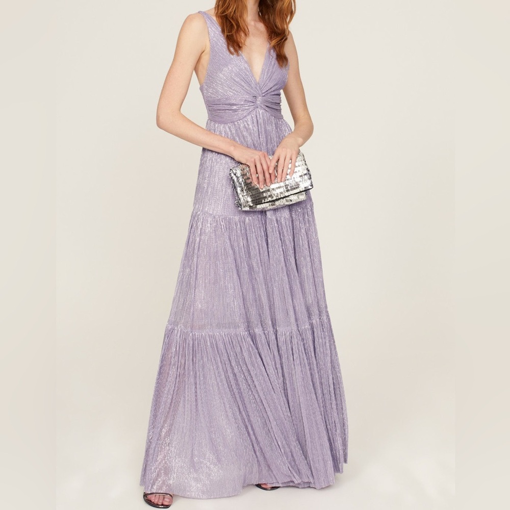 Sabina Musayev Shimmering Lilac Maxi Dress Pacific Gown